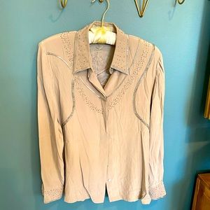 100% silk top- Vintage